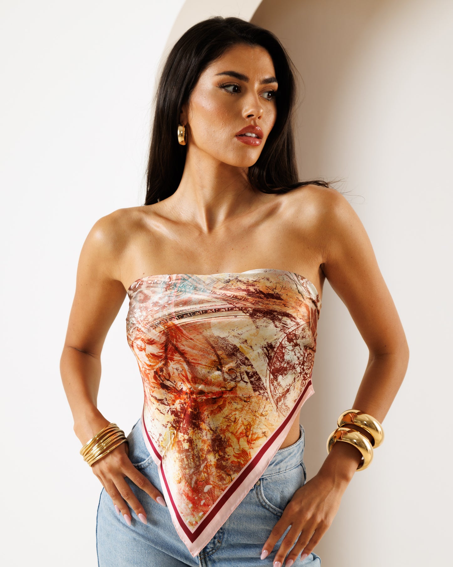 MULTI-WEAR SILK SCARF - RICH BITCH - Deznuda